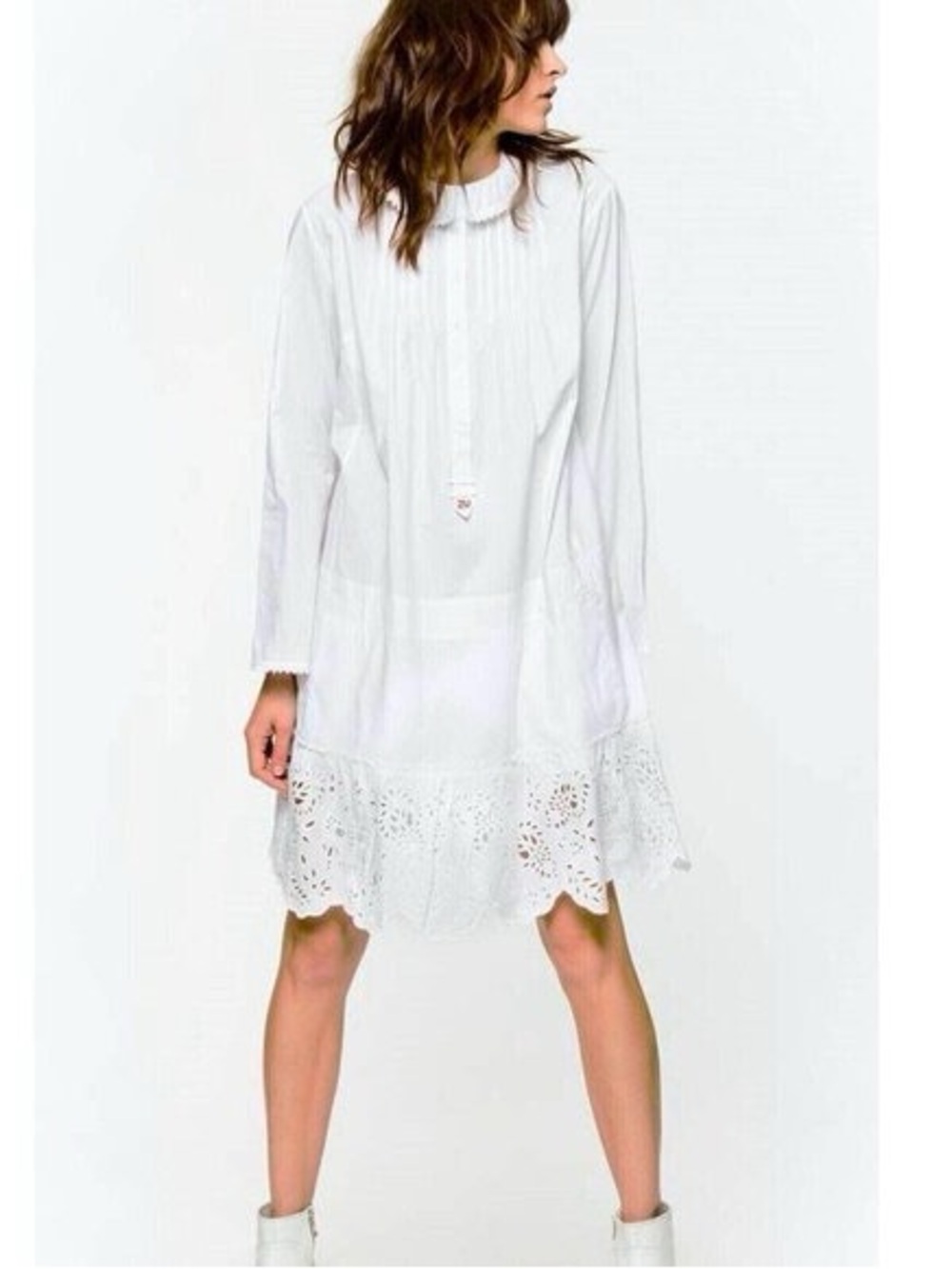 Zadig & Voltaire White Cotton Eyelet Dress